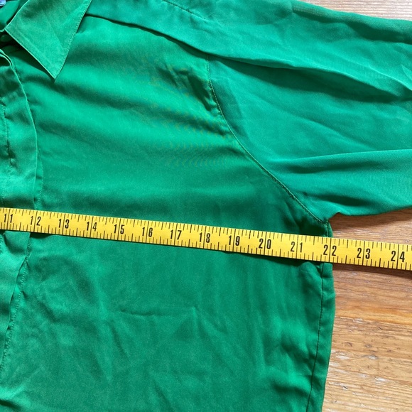 3.1 Phillip Lim Target Silky Emerald Button Down - Picture 4 of 7